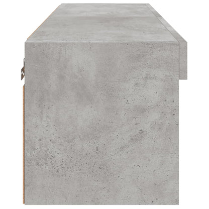 TV Cabinet with LED Lights Concrete Grey 80x30x30 cm