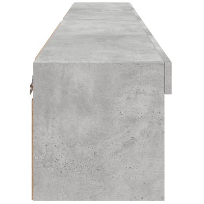 TV Cabinets with LED Lights 2 pcs Concrete Grey 80x30x30 cm