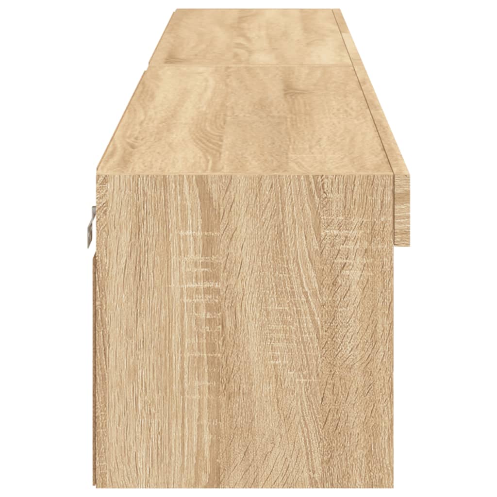 TV Cabinets with LED Lights 2 pcs Sonoma Oak 100x30x30 cm