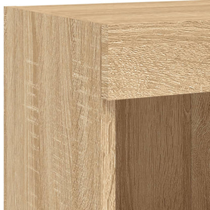2 Piece TV Cabinet Set with LED Lights Sonoma Oak 100x30x30 cm