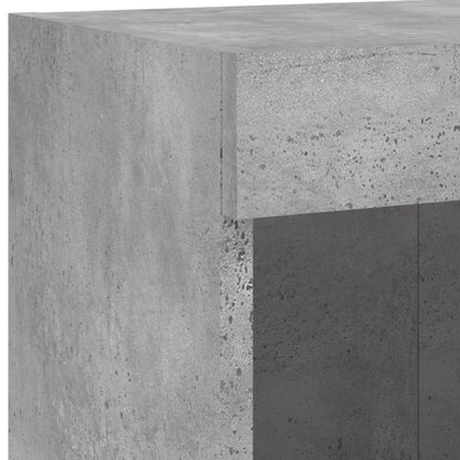 2 Piece TV Cabinet Set with LED Lights Concrete Grey 100x30x30 cm