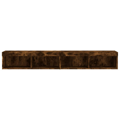 2 Piece TV Cabinet Set with LED Lights Smoked Oak 100x30x30 cm