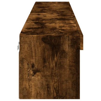 2 Piece TV Cabinet Set with LED Lights Smoked Oak 100x30x30 cm