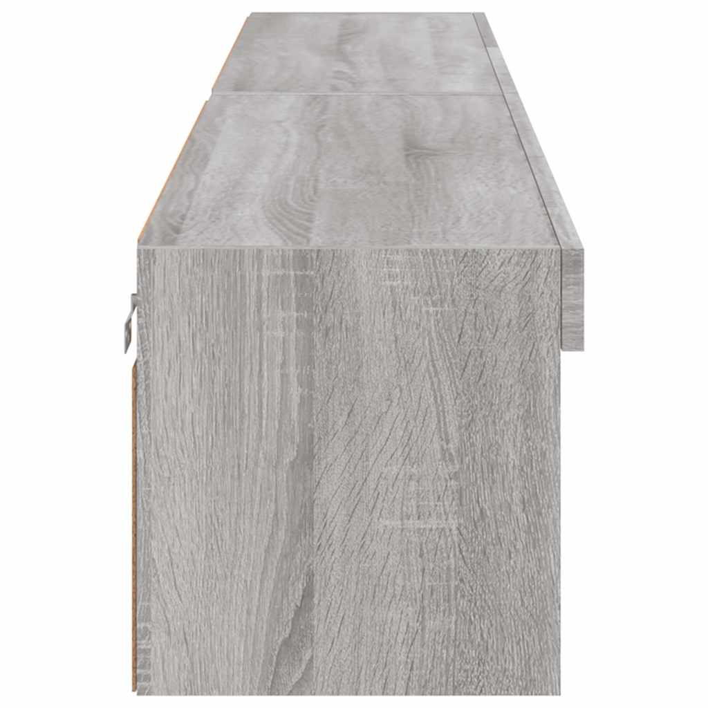 2 Piece TV Cabinet Set with LED Lights Grey Sonoma 100x30x30 cm