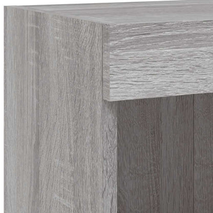 2 Piece TV Cabinet Set with LED Lights Grey Sonoma 100x30x30 cm