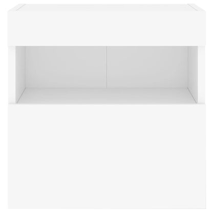 TV Wall Cabinets with LED Lights 2 pcs White 40x30x40 cm