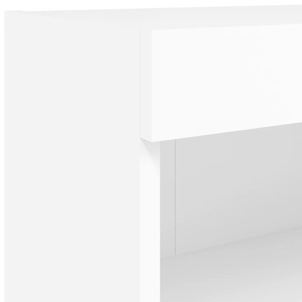 TV Wall Cabinets with LED Lights 2 pcs White 60x30x40 cm