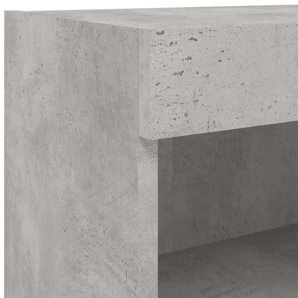 TV Wall Cabinets with LED Lights 2 pcs Concrete Grey 60x30x40cm