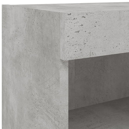 TV Wall Cabinets with LED Lights 2 pcs Concrete Grey 60x30x40cm