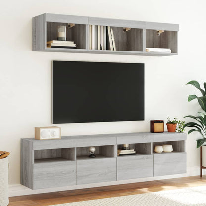 TV Wall Cabinet | Grey Sonoma | Engineered Wood | Medium