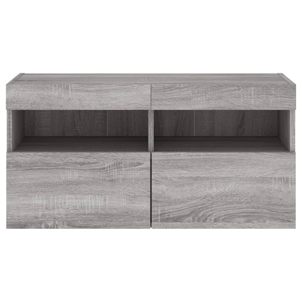 TV Wall Cabinet | Grey Sonoma | Engineered Wood | Medium