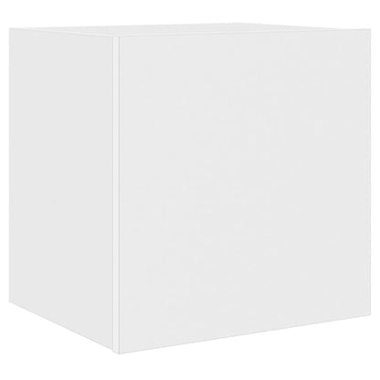 TV Wall Cabinets with LED Lights 2 pcs White 40.5x35x40 cm