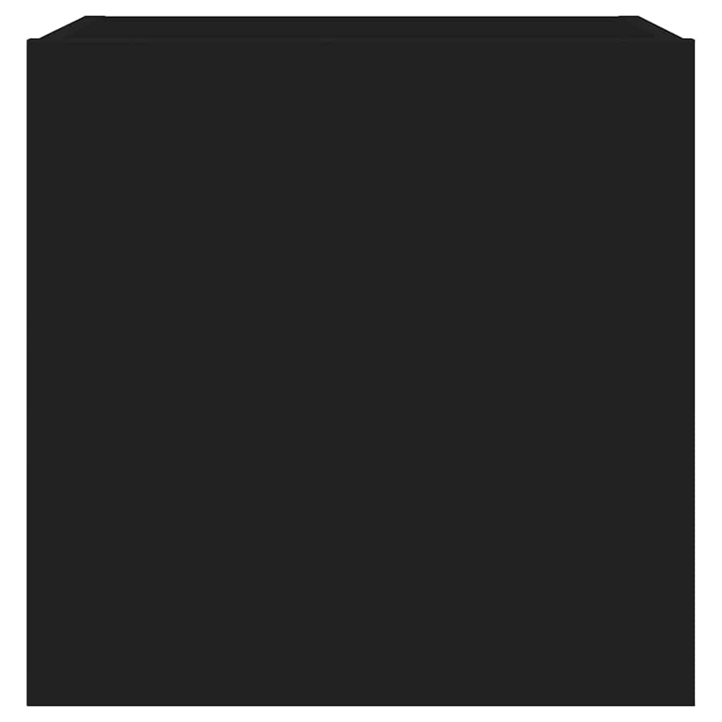 TV Wall Cabinet with LED Lights Black 40.5x35x40 cm