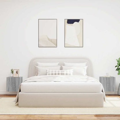 TV Wall Cabinets with LED Lights 2 pcs Grey Sonoma 40.5x35x40 cm
