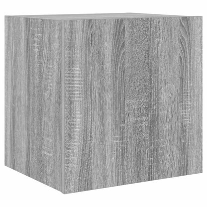 TV Wall Cabinets with LED Lights 2 pcs Grey Sonoma 40.5x35x40 cm