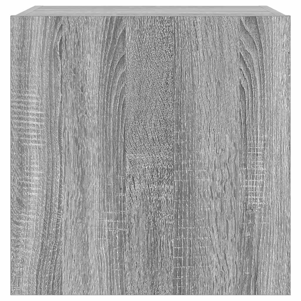 TV Wall Cabinets with LED Lights 2 pcs Grey Sonoma 40.5x35x40 cm