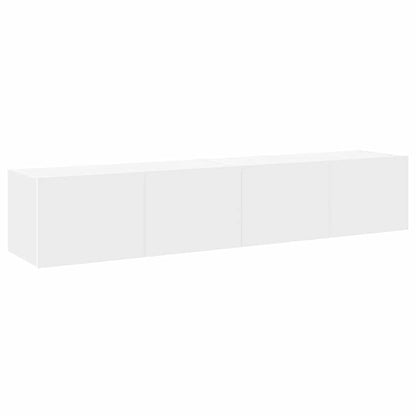 TV Wall Cabinets with LED Lights 2 pcs White 80x35x31 cm