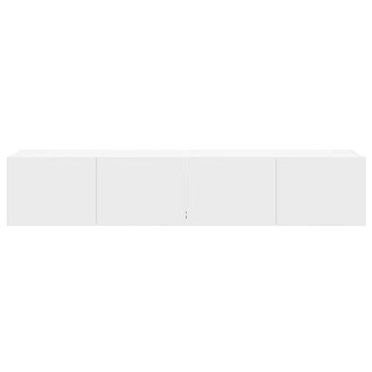TV Wall Cabinets with LED Lights 2 pcs White 80x35x31 cm