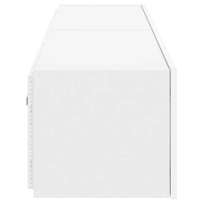 TV Wall Cabinets with LED Lights 2 pcs White 80x35x31 cm