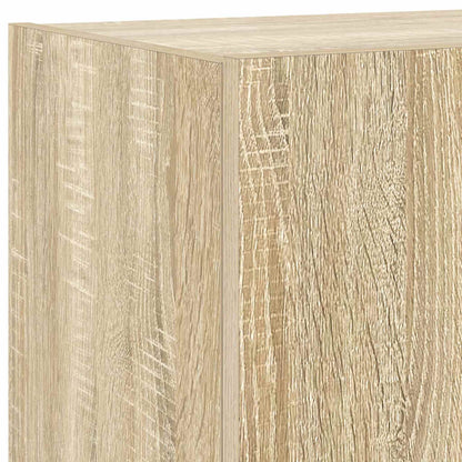 TV Wall Cabinets with LED Lights 2 pcs Sonoma Oak 80x35x31 cm
