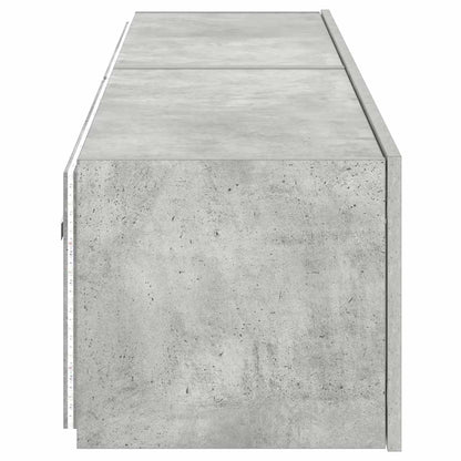 TV Wall Cabinets with LED Lights 2 pcs Concrete Grey 80x35x31 cm