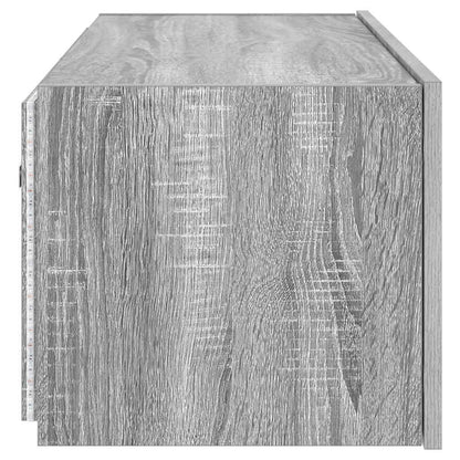 TV Wall Cabinet with LED Lights Grey Sonoma 80x35x31 cm