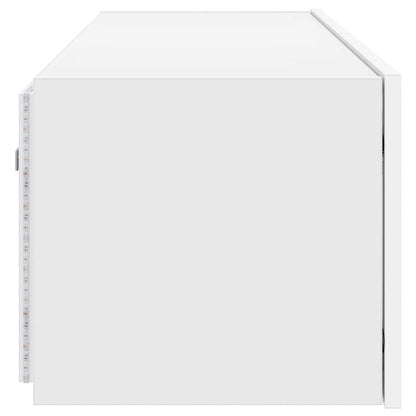 TV Wall Cabinet with LED Lights White 100x35x31 cm