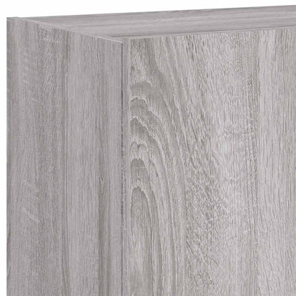 TV Wall Cabinets with LED Lights 2 pcs Grey Sonoma 60x35x41 cm