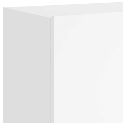 TV Wall Cabinet with LED Lights White 100x35x41 cm