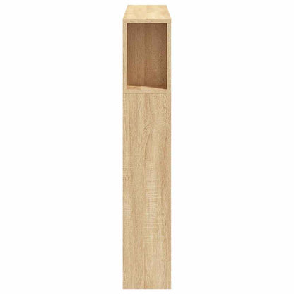 LED Headboard Sonoma Oak 100x18.5x103.5 cm Engineered Wood