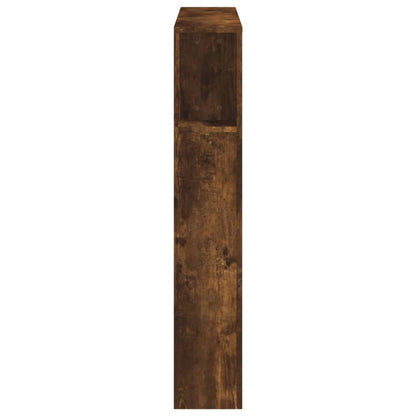LED Headboard Smoked Oak 100x18.5x103.5 cm Engineered Wood