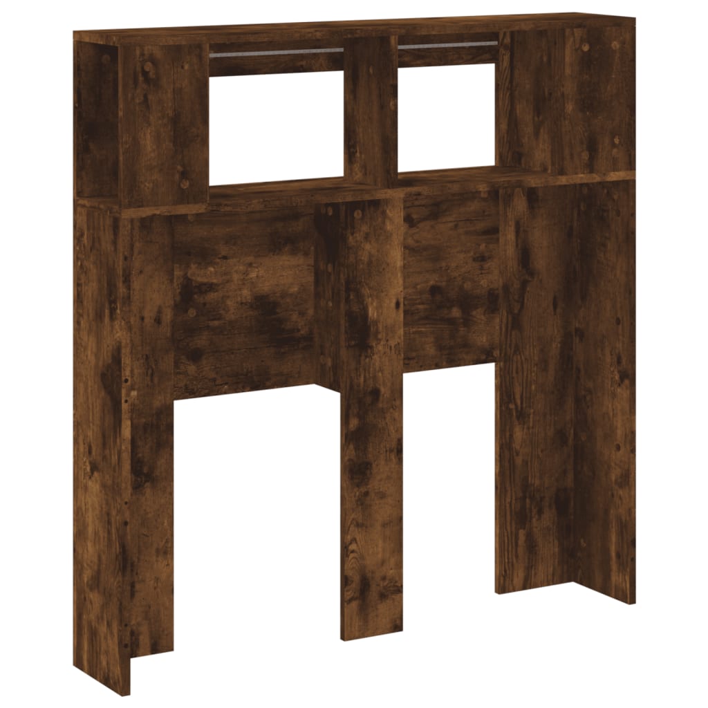LED Headboard Smoked Oak 100x18.5x103.5 cm Engineered Wood