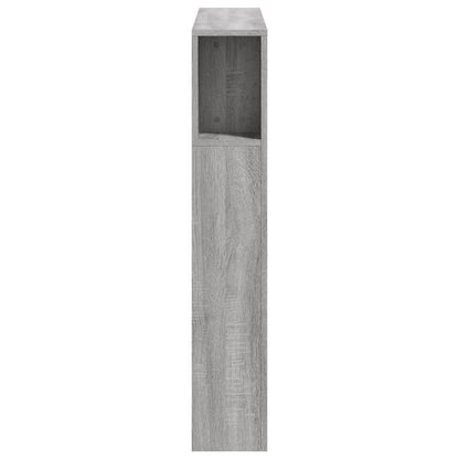 LED Headboard Grey Sonoma 100x18.5x103.5 cm Engineered Wood
