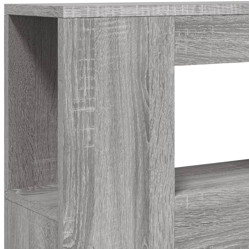 LED Headboard Grey Sonoma 100x18.5x103.5 cm Engineered Wood