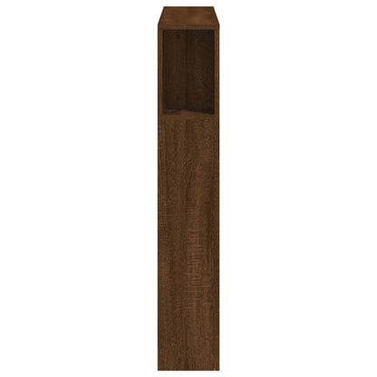 LED Headboard Brown Oak 100x18.5x103.5 cm Engineered Wood