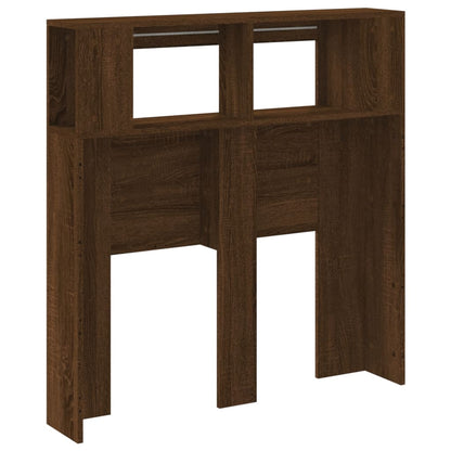 LED Headboard Brown Oak 100x18.5x103.5 cm Engineered Wood