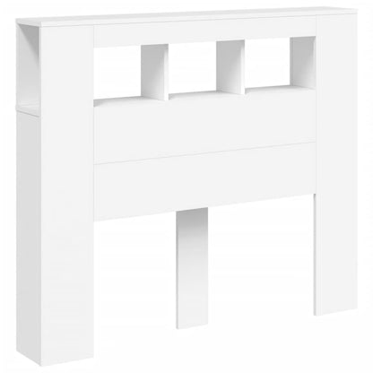 LED Headboard White 120x18.5x103.5 cm Engineered Wood