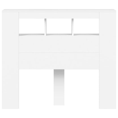 LED Headboard White 120x18.5x103.5 cm Engineered Wood