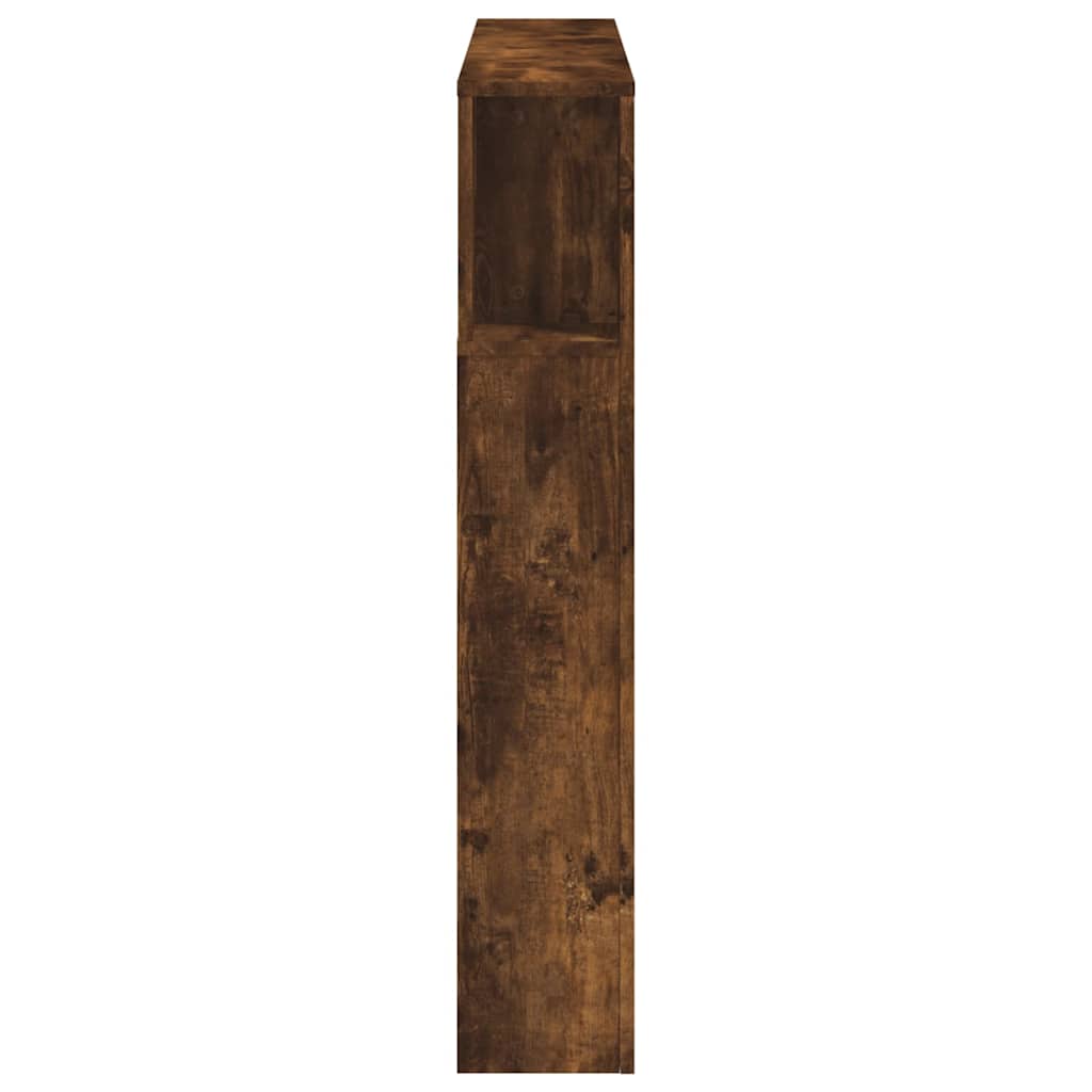 LED Headboard Smoked Oak 120x18.5x103.5 cm Engineered Wood