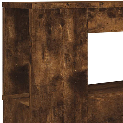 LED Headboard Smoked Oak 120x18.5x103.5 cm Engineered Wood