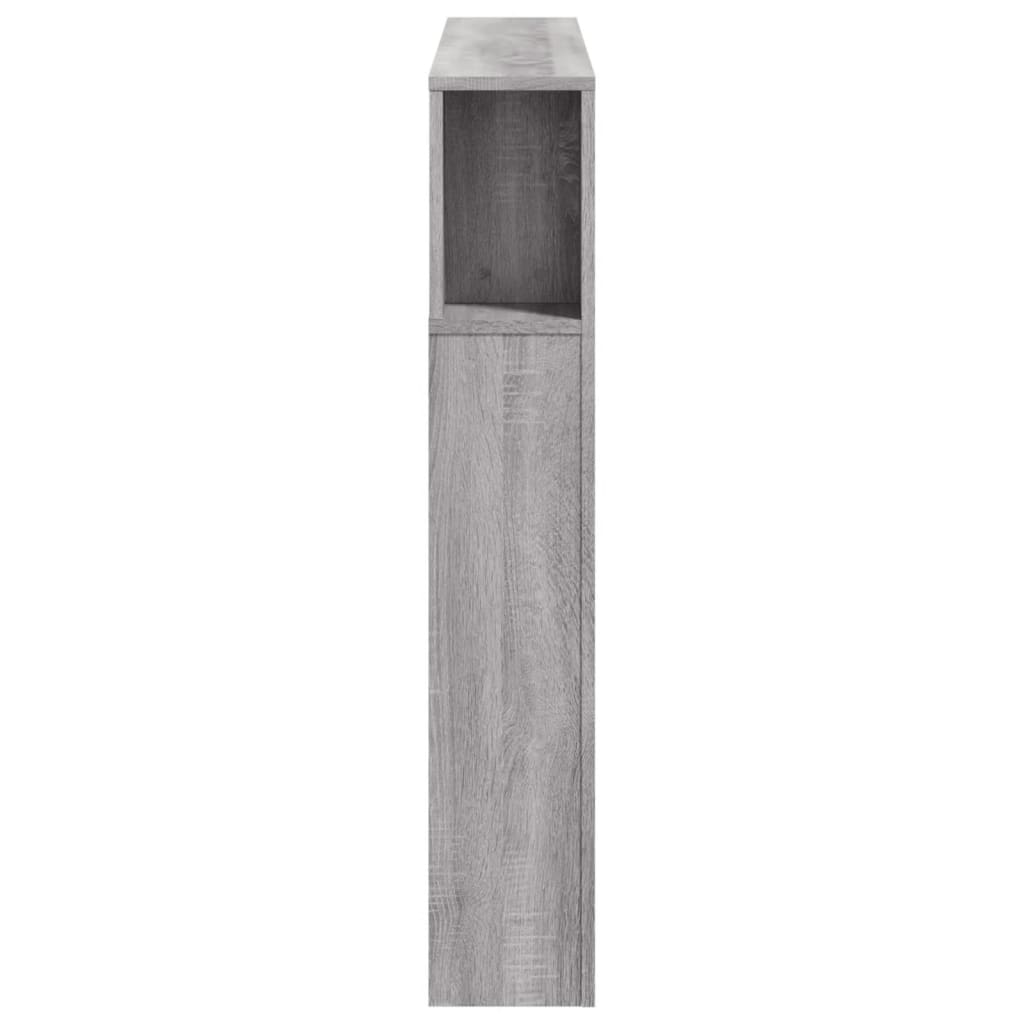 LED Headboard Grey Sonoma 120x18,5x103,5 cm Engineered Wood