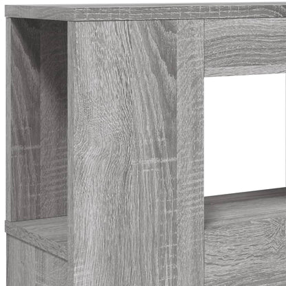 LED Headboard Grey Sonoma 120x18.5x103.5 cm Engineered Wood