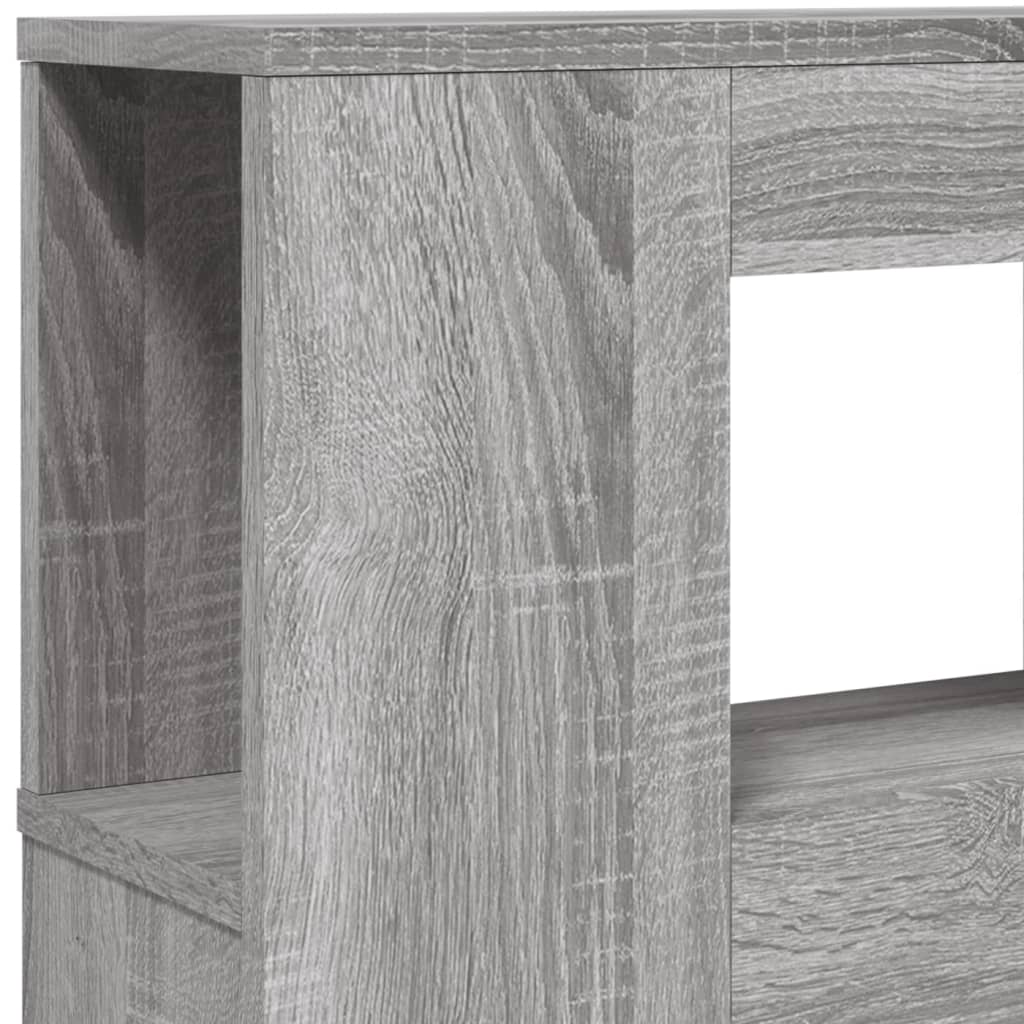 LED Headboard Grey Sonoma 120x18,5x103,5 cm Engineered Wood