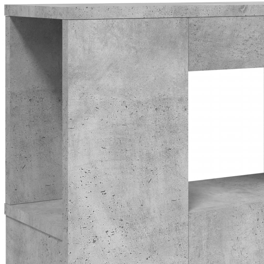 LED Headboard Concrete Grey 140x18.5x103.5 cm Engineered Wood
