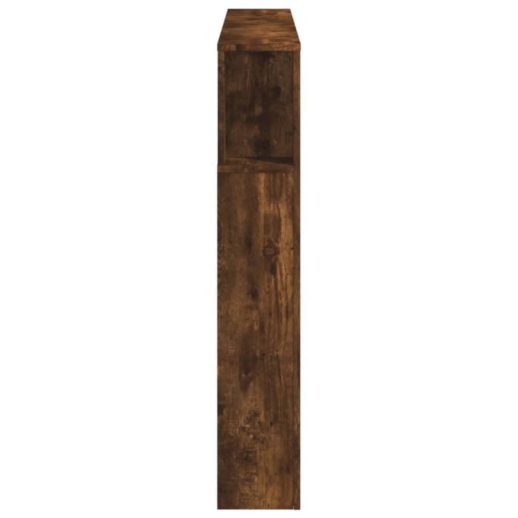 LED Headboard Smoked Oak 140x18.5x103.5 cm Engineered Wood