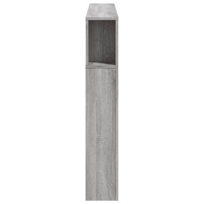 LED Headboard Grey Sonoma 140x18.5x103.5 cm Engineered Wood