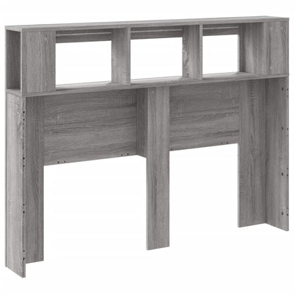 LED Headboard Grey Sonoma 140x18.5x103.5 cm Engineered Wood