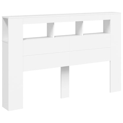LED Headboard White 160x18.5x103.5 cm Engineered Wood
