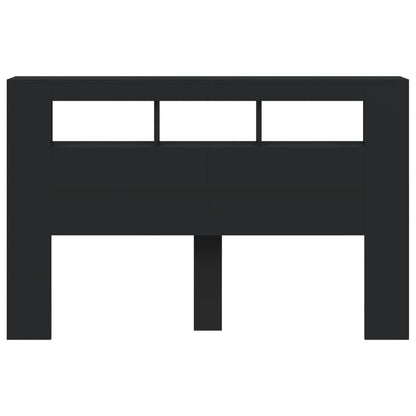 LED Headboard Black 160x18.5x103.5 cm Engineered Wood
