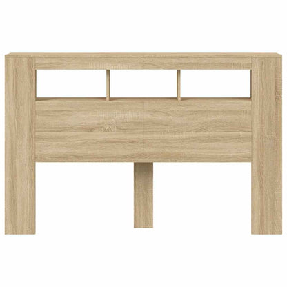 LED Headboard Sonoma Oak 160x18,5x103,5 cm Engineered Wood